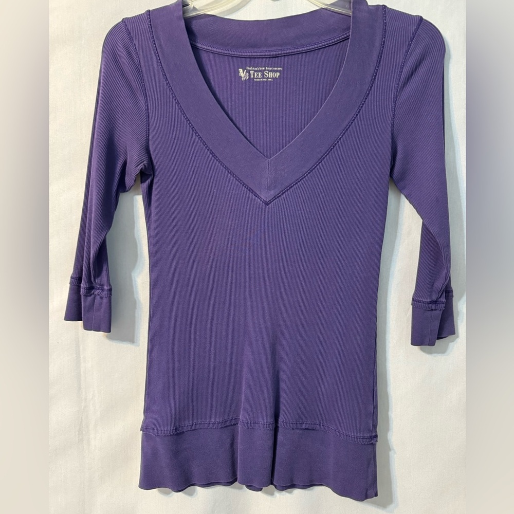VS, V-neck Tee, Navy, Small